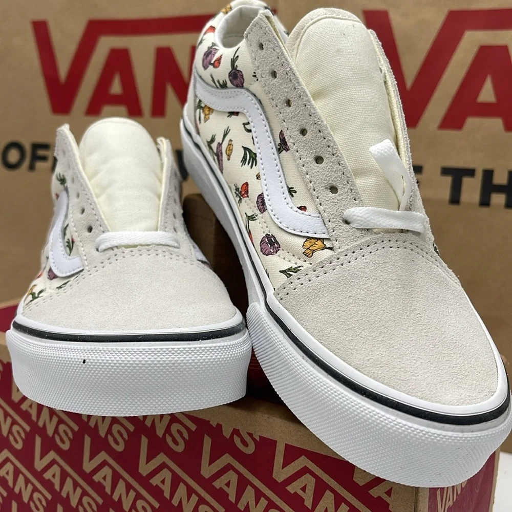 Vans WMNS Floral Canvas Sneakers Old Skool Poppy Floral Cream VNA5KRSCRM